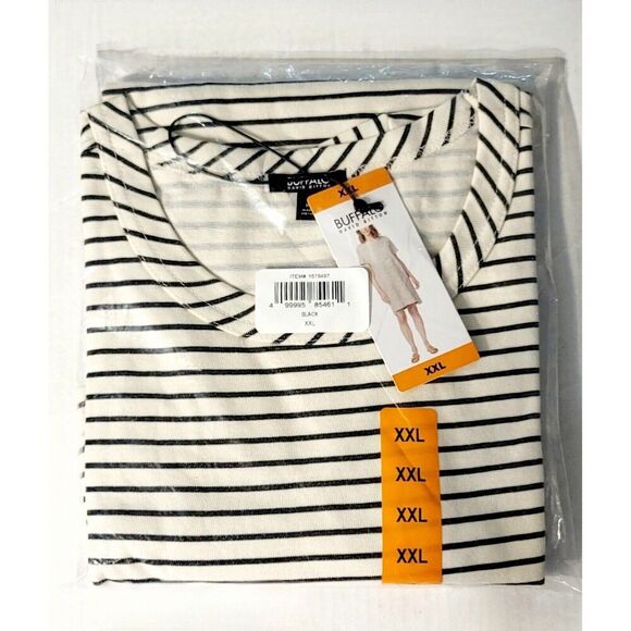 Buffalo David Bitton Women's XXL Striped Pullover Hi Low Shirt Dress Cotton Rich - Picture 11 of 12